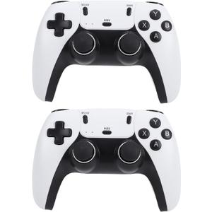 JTLB Wireless Game Console Dual Wireless Controllers Over 12000 Games Support 4K Output Retro Gaming Console Stick for TV Project Display (128G) Black/White