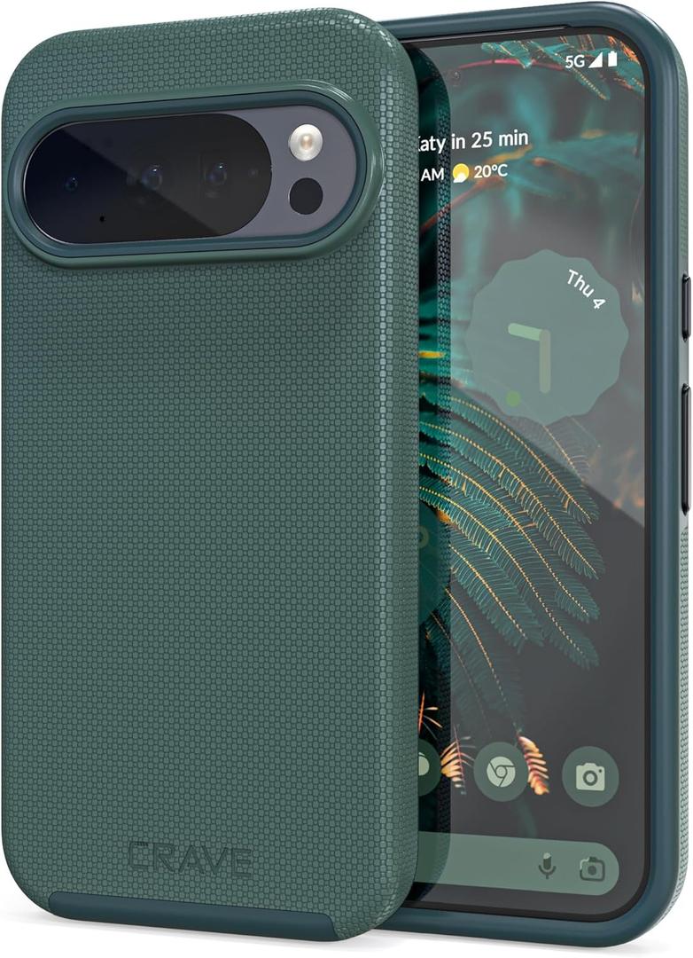 Crave for Google Pixel 10 Case and Pixel 10 Pro Case, Shockproof Protection Dual Layer (6.3 inch) - Forest Green