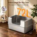 Non-Stick Entirely Stainless Steel Litter Box Splash-Proof & Leak-Proof