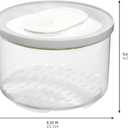 iDesign Large Round Fridge Produce Bin with Removable Drainage Tray and Lid - Gray