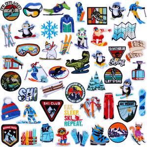 Tigeen 48 Pcs Baseball Iron on Patches Sports Style Embroidered Baseball Bow Patches for Hat Clothes Backpacks Jeans T-Shirts Vest