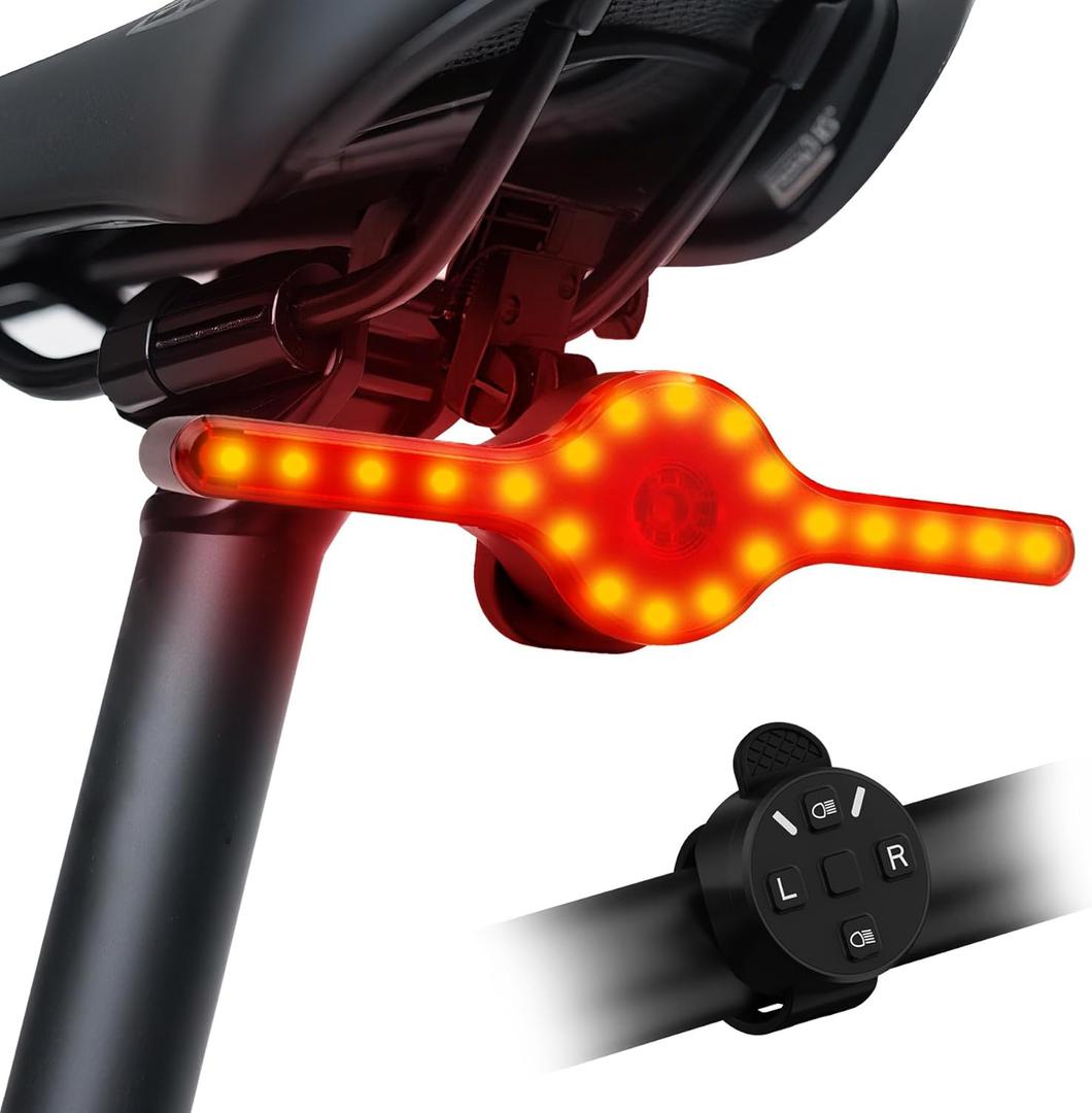 X8 Smart Bike Tail Light USB Rechargeable, 21* LED 300 Lumens Bike Lights for Night Riding, with Turn Signals & Brake Sensing, 9 Modes for Night Riding- Long Lasting Bicycle Lights
