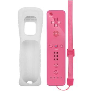 ChamZA Wireless Motion Remote Controller Gamepad for Wii/Wii U, w/Silicone Case & Hand strap (Pink)