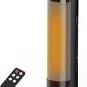 1500W Space Heater, Portable Electric Heaters for Indoor Use with Thermostat and Remote, 3 Modes, 35dB Quiet, 12H Timer, PTC Ceramic Safty Heater for Office Bedroom Large Room Home Silver