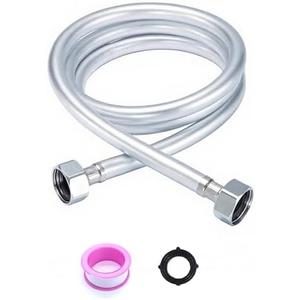 Ficuswin Upgraded Water Hose Accessory kit for Automatic Dog Water Bowl Dispenser, Anti-Explosion Hose Kit Includes 3/4'' Water Hose, Copper Connector, 2 Pcs O-ring seals