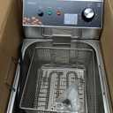 Commercial Deep Fryer 10.56Qt Countertop Fryers 1.0mm Thickened Stainless Steel 1700W Electric Immersion Deep Fryer with Basket Adjustable Temperature for Home Kitchen Restaurant
