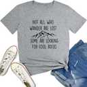 YITAN Women Cute Tees NOT All WHO Graphic Crewneck T-Shirts (XX-Large, Grey)