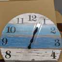 CHYLIN 16 Inch Wall Clock, Large Outdoor Clocks for Patio, Pool Beach House Decor Tropical Clocks for Walls, Nautical Coastal Themed Blue Clock for Lake House, Bathroom, Living Room, Kitchen (16")