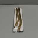 Hiware 12-Pack Gold Stainless Steel Straws Reusable with Case - Metal Drinking Straws for 30oz & 20oz Tumblers Dishwasher Safe, 2 Brushes Included