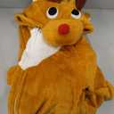 Halloween Christmas Unisex Kids Flannel Cosplay Onesie Costume Outfit Suit for Girls and Boys (10 Years, Brown Reindeer)