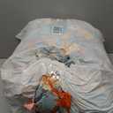 Merryword Blue Rose Floral Comforter Set King Size 100% Soft Cotton Comforter Set 3 Pieces Lightweight & Breathable All Season Cottagecore Bedding