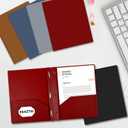 12-Pack Plastic Folders with Pockets and Prongs, 2-Pocket Folders with 3 Fasteners, Holds 8-1/2" x 11" Paper for School/Office/Home (Red)