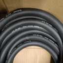 Guitrees 50FT 3/4 Heavy Duty Rubber Garden Hose - 300psi Working, 1000psi Burst - Hot/Cold Water - Five-Layered Braiding for Durability - Versatile for Gardening, Agriculture, Construction(Black)