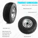 2 x 13x5.00-6 Tire and Wheel, Set of 2 Rubber Pneumatic Riding Lawn Mower Tires, Heavy Duty Lawn Mower Wheels with 3/4" Bushings and 6.6" Centered Hub, Tractor & Lawnmower Tires