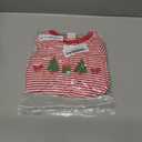 ZAXARRA Baby Christmas Sweatshirt Romper Striped Waffle Knit Jumpsuit Christmas Tree Embroidery Cute Boy Girl Holiday Outfit 3-6M