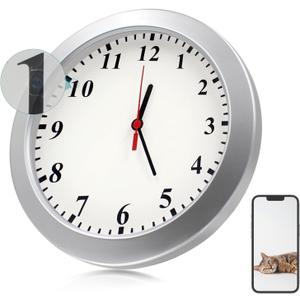 Hidden Security Camera Wall Clock, WiFi Indoor Nanny Cam, 1080P HD, Motion Detection, Real-Time Monitoring, No Audio
