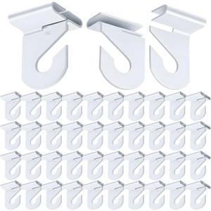 60 Pairs Drop Ceiling Hooks for Classrooms & Offices, Drop Ceilings Hook for Hanging Hook Grid Hangers Ceiling Hooks for Classroom Hangings Plants & Deco Grid Office Stores Wedding