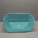 Extra Large Cat Litter Box with High Sides, Clear Jelly Color, Cat Boxes for Indoor Cats, XL Kitty Litter Pan, Jumbo Litter Box with Low Entry for Multiple Cats, Easy to Clean, Anti-Splashing