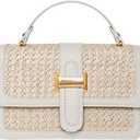 Straw Crossbody Bags for Women Summer Straw Clutch Bag Woven Beach Purse Vacation Handbags