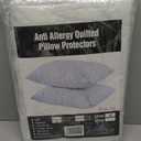 Waterproof Quilted Pillow Protectors Queen Ultra Soft Thick Pair 20x30 Inches Brushed Ultra Plush White Zippered Set of 2 Size Encasement