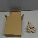 Bookshelf Decor Thinker Statue - Abstract Art Reading Thinker Sculpture Figurine Aesthetic, Modern Home Decoration for Living Room Office Shelves Coffee Table Desk Decor(Beige)