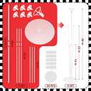18" Race Cars Foil Balloons Stand Kit 4 Set, Sports Checkered Birthday Party Decorations Flags Balloons for for Race Fans Kids Boy Supplies