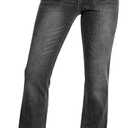 luvamia Bootcut Jeans for Women Trendy High Waisted Classic Boot Cut Stretchy Denim Pants Patch Pocket Trouser Jeans (Large, Washed Black)