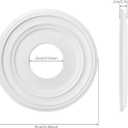 RTNLIT Ceiling Medallion 12 Inch Decorative Ceiling Medallions for Light Fixtures & Ceiling Fans, White Ceiling Fan Medallion with 3.93" Center Hole, 0.78" Profile