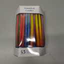 The Dreidel Company Dripless Deluxe Tapered Hanukkah Candles, Multicolored 3-Tone Pastel Decorations, 45 Menorah Candles for All 8 Nights of Chanukah 1-Hour Burn Time