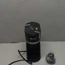 Mini Single Serve Coffee Maker for K Cup and Ground Coffee, Fast Brew One Cup Coffee Machine with Descaling Reminder and Water Window, 6 to 12 oz. Brew Sizes, Black (9.45 Inches)