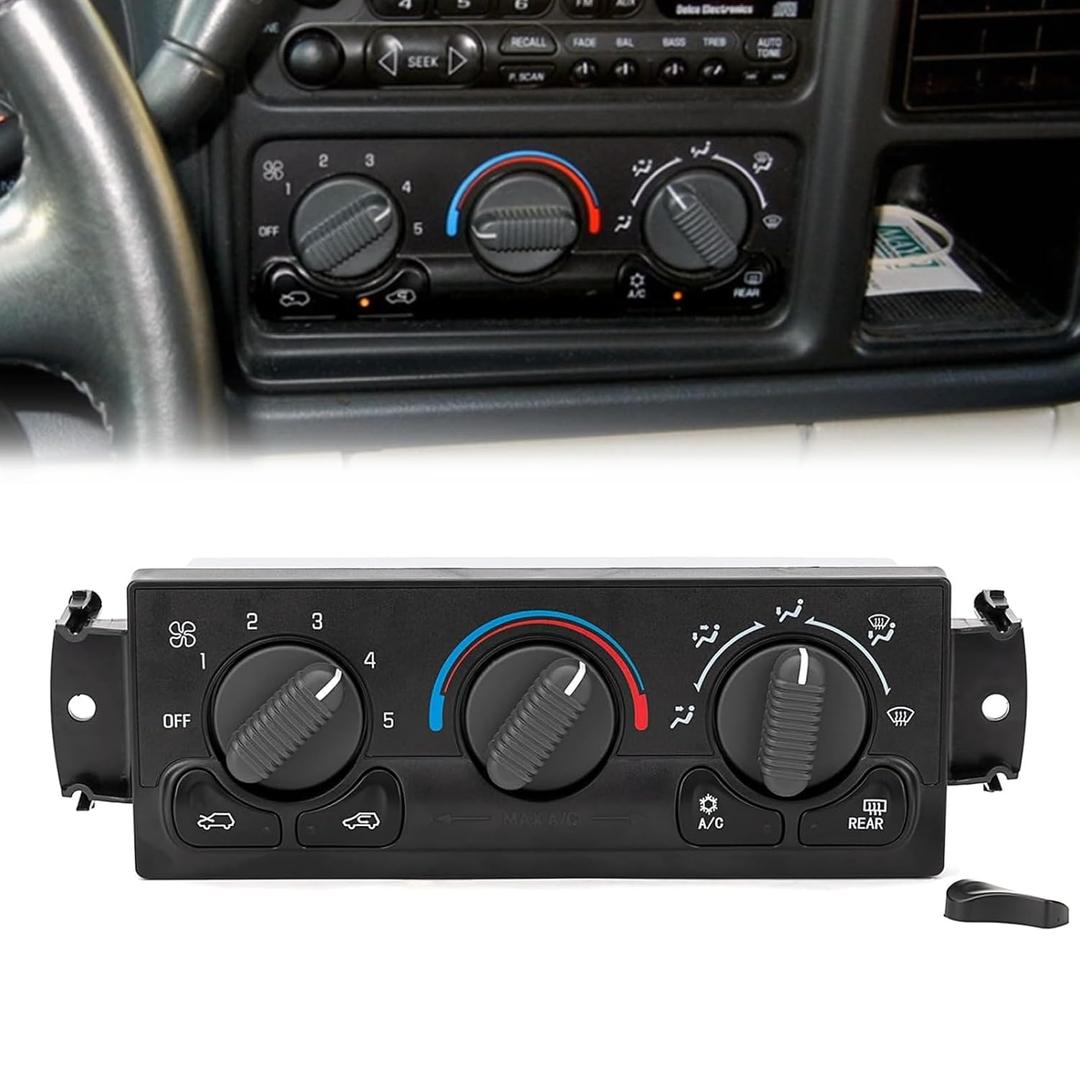 599-218 Front Climate Control Module fits for 1999-2002 Chevrolet Silverado 1500 2500 3500,HVAC Control Module fits for 1999-2002 GMC Sierra 1500 2500 3500 Replace 15054697 15054698 15753263 15753264