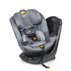 Chicco Fit360 ClearTex Rotating Convertible Car Seat with 360 Degree Rotation for Rear-Facing and Forward-Facing, LeverLock Self-Tensioning Lock System, Titanium/Grey. Mfd Dec/2025