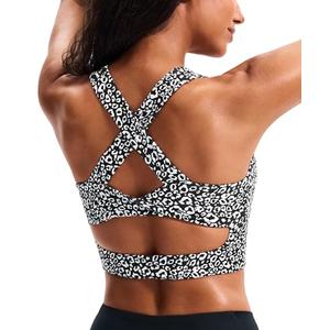 JOYSPELS Stunning Criss-Cross Back Sports Bra, Buttery Soft Longline Yoga Tank Top with Removable Padding, Padded Open-Back Workout Top for Pilates, Barre & Medium-Impact Gym (Medium)