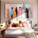 I@U Large Wall Art Living Room Decor Modern Pink Abstract Wall Art Prints Minimalist Canvas Wall Art Decor For Living Room Bedroom Dining Room Office Artwork For Walls 29x58 Inch