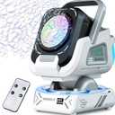 2025 Upgraded Bubble Machine with Remote Control, Automatic Rotation & RGB Lights, 1800mAh Rechargeable Battery, Type-C Charge, Bubble Maker for Kids, Weddings, Birthday Parties, Outdoor Activities