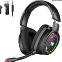 IMYB W82 2.4Ghz Wireless Gaming Headset for Nintendo SwitchOLEDLite, Bluetooth 5.4 Gaming Headphones with Noise Cancelling Microphone, 40Hr Battery, USB & Type-C Connector for PS5, PS4, PC, Laptop