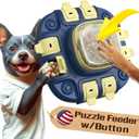 KADTC 2 Levels of Challenge - Dog Puzzle Toy for Small/Medium/Large Dogs Treat Puzzles Feeder Food Dispenser Slow Enrichment Feeding Puppy Mental Stimulation Toys Brain Games Christmas & New Year Gift (Yellow Blue)