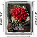 Calenzana 8x10 Picture Frame Sparkle Glass Photo Frames for Tabletop, 8 x 10 inch, 2 Pack