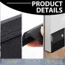 Hushee 2 Pack 36 Inches Door Sweep for Bottom of Door Exterior Interior, Double Rubber Aluminum Alloy, 1 Inch Gap Fill All-Season Energy Saving Commercial Weather Stripping Draft Stopper(Black)