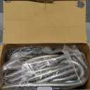 Garden Hose 100ft, Stainless Steel Heavy Duty Water Hose with 10 Function Nozzle Flexible, Lightweight, No-Kink, Pet Proof, Puncture Proof Metal Hose for Yard, Outdoor