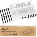 Under Desk Cable Management Tray 2 Pack White, Cable Management Under Table, Cord Organizer Tray for Wire Management, Home & Office Standing Desk Cord Organizer