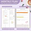 6 x 2025-2027 Monthly Planner for July 2025-June 2027, 7.4" x 10.2" 24-Month Calendar Planner, 2 Years Spiral Hardcover Calendar for School & Office, Purple
