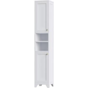 67''H Narrow Metal Bathroom Storage Cabinet with 2 Adjustable Shelves & Doors, Tall Skinny Bathroom Corner Floor Cabinet, Slim Storage Organizer for Small Spaces, Living Room, Kitchen