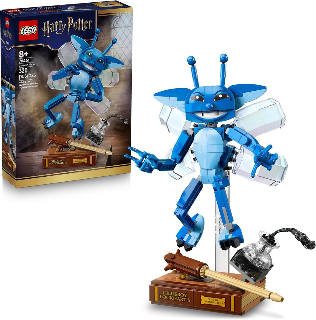 LEGO Harry Potter Cornish Pixie Building Toy for Girls & Boys - Book Shelf or Bedroom Decor for Fans - DIY Room Decoration for Kids, Ages 8+ - Gift Idea for Birthdays - 76461