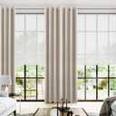 KOUFALL Neutral Taupe Blackout Curtains 96 Inches Long for Living Room,Thermal Window Treatments Beige Tan Curtain Drapes for Bedroom,Set of 2 Panels with Grommet,Dark Oatmeal