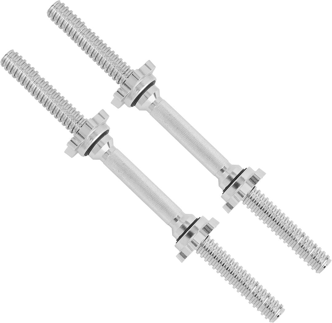 Yes4All Threaded Dumbbell Handles, Adjustable Dumbbell Bar Pair, 14/16/18/24-Inch Sizes, Fits 1" or 1.15" Plates, Non-Slip Grip, Secure Star-Lock Collars