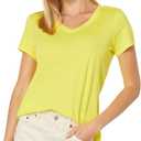 U.S. Polo Assn. Juniors' Short-Sleeve V-Neck T-Shirt (X-Large, Blazing Yellow)