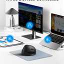 TECKNET Ergonomic Mouse, Wireless Bluetooth Vertical Mouse (BT5.3/3.0 & 2.4G) Rechargeable 4800 DPI Optical Mouse with 6 Adjustable DPI, Quiet Clicks, USB A Receiver, 6 Buttons - Wide Compatibility