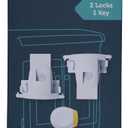 Safety 1st Adhesive Magnetic Cabinet Locks, Includes 2 Child Locks for Cabinets & Drawers, 1 Key, White