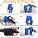 LIANZIMAU Dog Sling for Large Dogs Adjustable Hind Leg Support Lift Harness Senior Canine Mobility Aid Carrier for Back Legs Walking Rehabilitation